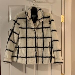 White/Black Faux Fur Jacket